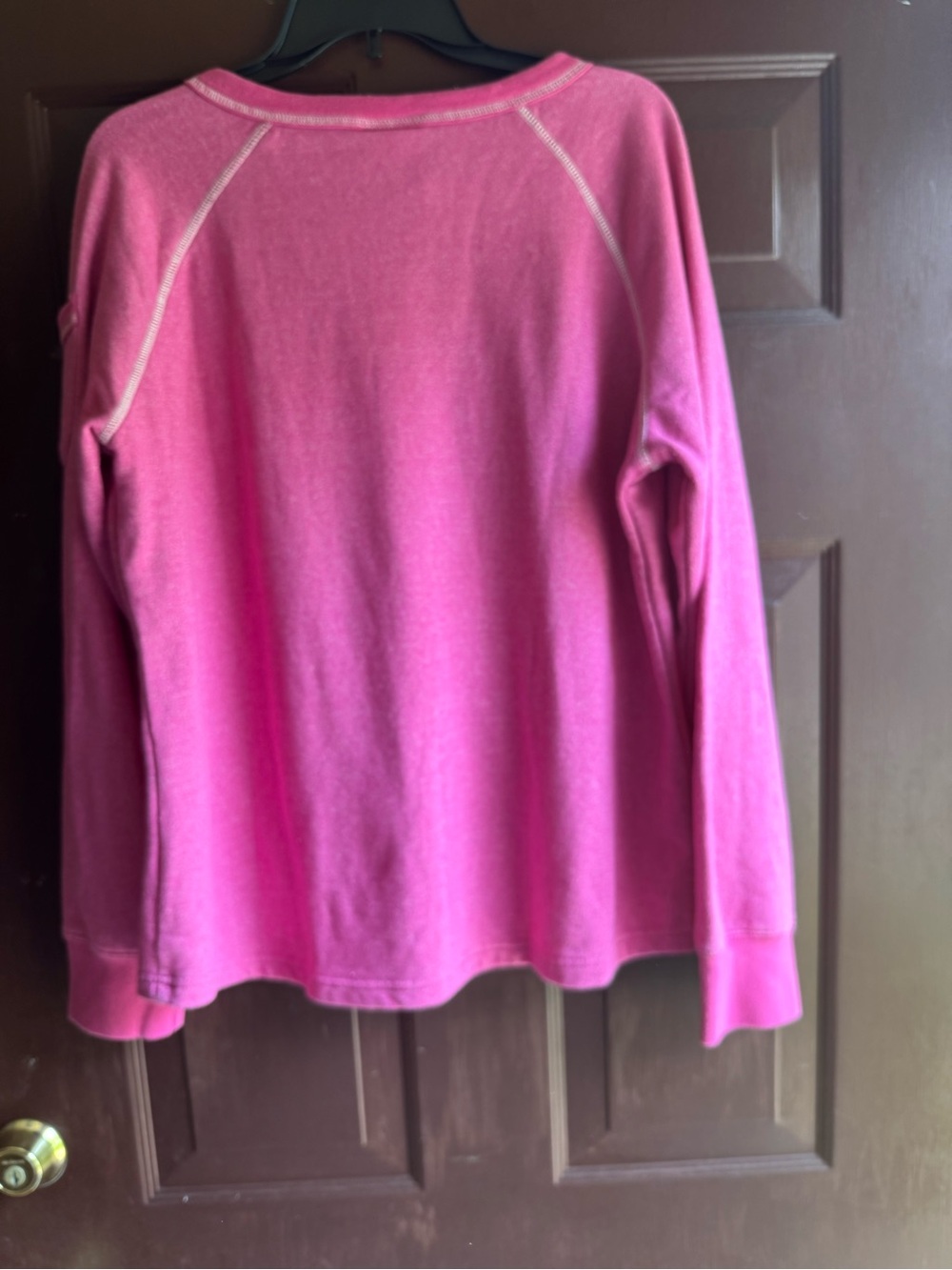Artisans Pink Long Sleeve V Neck Shirt Size XL - Picture 2 of 5